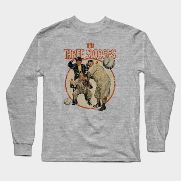 Baseball- The Three Stooges - RETRO STYLE Long Sleeve T-Shirt by lekhartimah